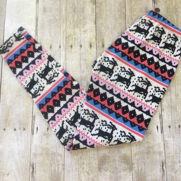 Christmas Fleece Lined Leggings - Picture 1 of 2